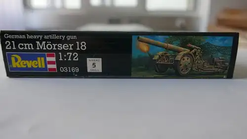 Revell German heavy artillery gun 21cm Mörser 18-1:72-03169-Militär-OVP-0362