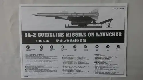 Trumpeter SA-2 Guideline Missile on Launcher-1:35-00206-Modellflieger-OVP-0299