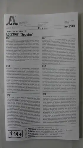 Italeri Lockheed Martin AC-130H "Spectre"-1:72-1310-Modellflieger-OVP-0285