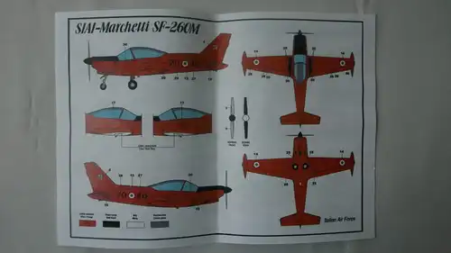 Planet models Siai-Marchetti SF-260M-1:72-198-Bauteil versiegelt-Modellflieger-OVP-0283