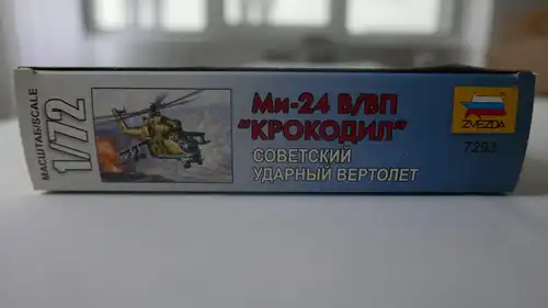 Zvezda Soviet Attack Helicopter Mil Mi-24V/VP Hind E-1:72-7293-Modellflieger-OVP-0279