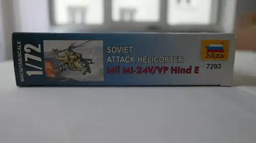 Zvezda Soviet Attack Helicopter Mil Mi-24V/VP Hind E-1:72-7293-Modellflieger-OVP-0279