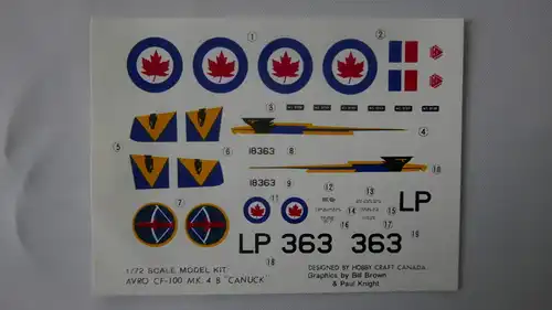 Hobby Craft All-Weather Fighter CF-100-1:72-HC 1391-Modellflieger-OVP-0272