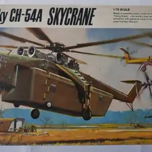 Revell Sikorsky CH-54A Skycrane-1:72-H-258-1968-Bauteile versiegelt-Rarität-Helicopter-OVP-0245