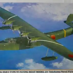 Hasegawa Kawanishi H6K5 Type 97 Flying Boat Model 23 "Yokohama Naval Flying Group"-1:72-00880-Modellflieger-OVP-0243