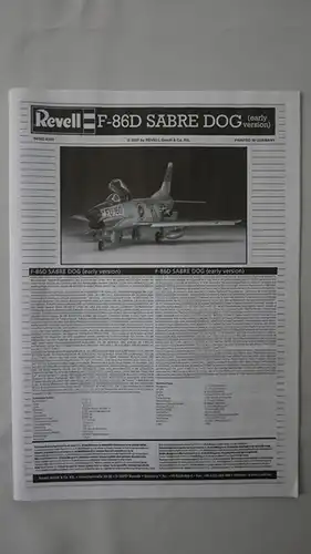 Revell F-86D Sabre Dog (early version)-1:48-04502-Modellflieger-OVP-0233