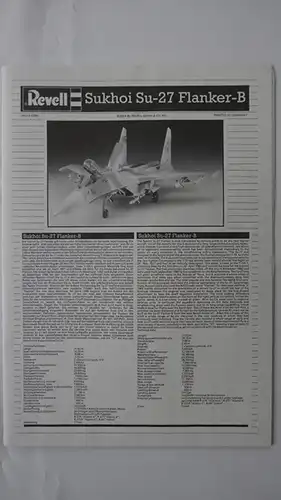 Revell Sukhoi Su-27 Flanker-B-1:72-04319-Modellflieger-OVP-0227