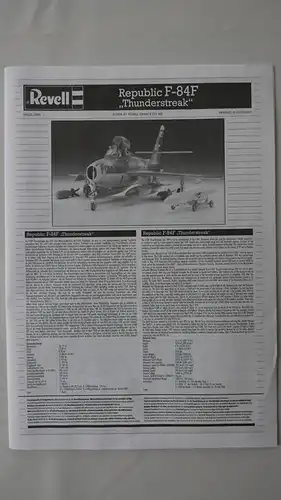 Revell Republic F-84F "Thunderstreak"-1:48-04526-Modellflieger-OVP-0225