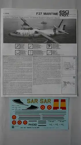 ESCI ERTL Fokker F27-MK 400 MPA Maritime-1:72-9113-Modellflieger-OVP-0223