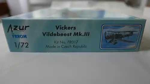 Azur Vickers Vildebeest Mk.III-1:72-FR017-Modellflieger-OVP-0219