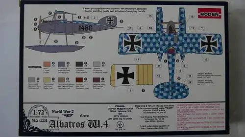 Roden Albatros W.4-1:72-034-Modellflieger-OVP-0188