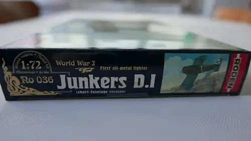 Roden Junkers D.I-1:72-036-Modellflieger-Bauteile versiegelt-OVP-0186