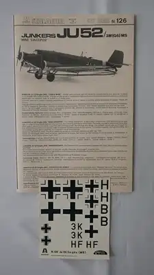 Italeri Minesweeper Ju52-1:72-126-Modellflieger-OVP-0153