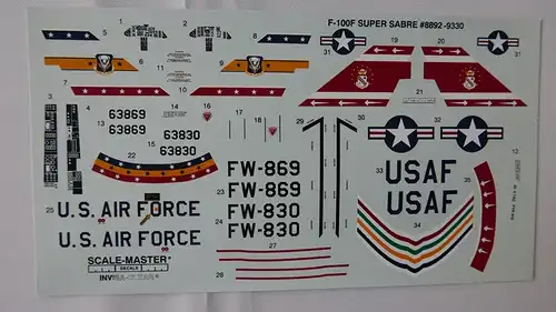 Italeri F-100 F Super Sabre Double Seater-1:72-003-Modellflieger-OVP-0146