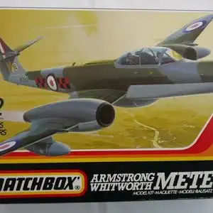 Matchbox Armstrong Whitworth Meteor-1:72-3 Farben-PK-129-Modellflieger-OVP-0123