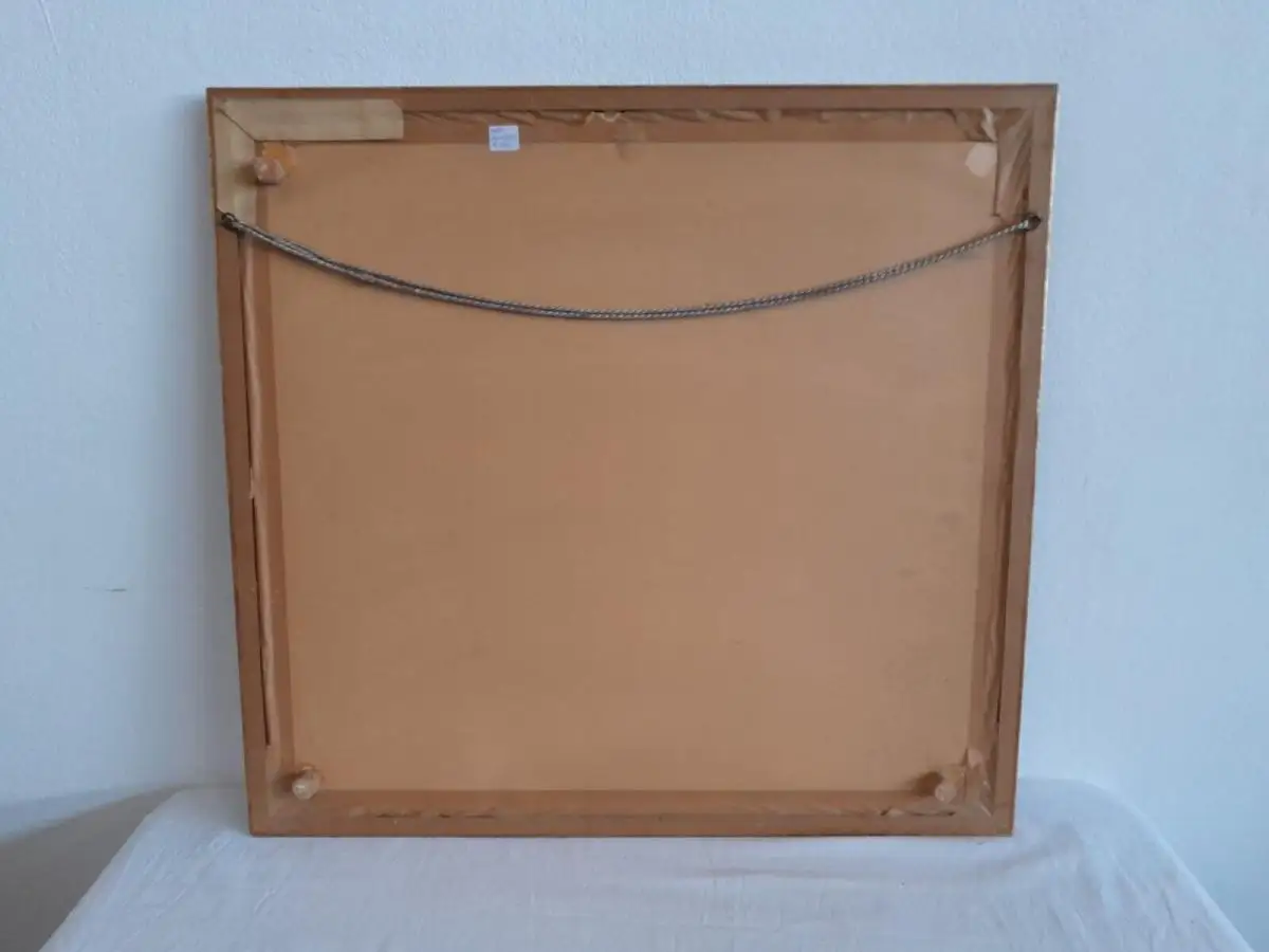 H513-Asiatische-Kunst-Gemälde-Bild-Leinen-gerahmt-hinter Glas 5