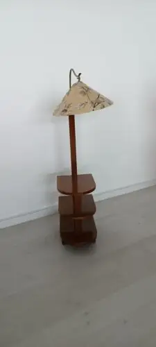 H61071-Art Deco Stehlampe-Leselampe-Stehlampe-Lampe-Leuchte-Stehleuchte mit Tisch 10