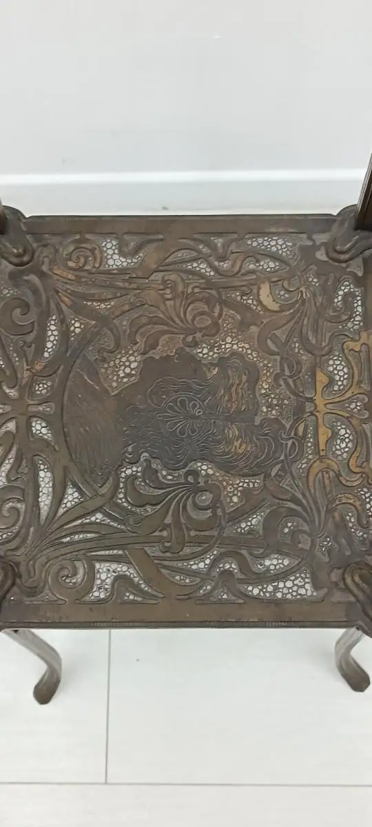 7301-ORIGINAL Jugendstil Blumensäule-Blumensäule-Jugendstil-Blumentisch-Messing- 10