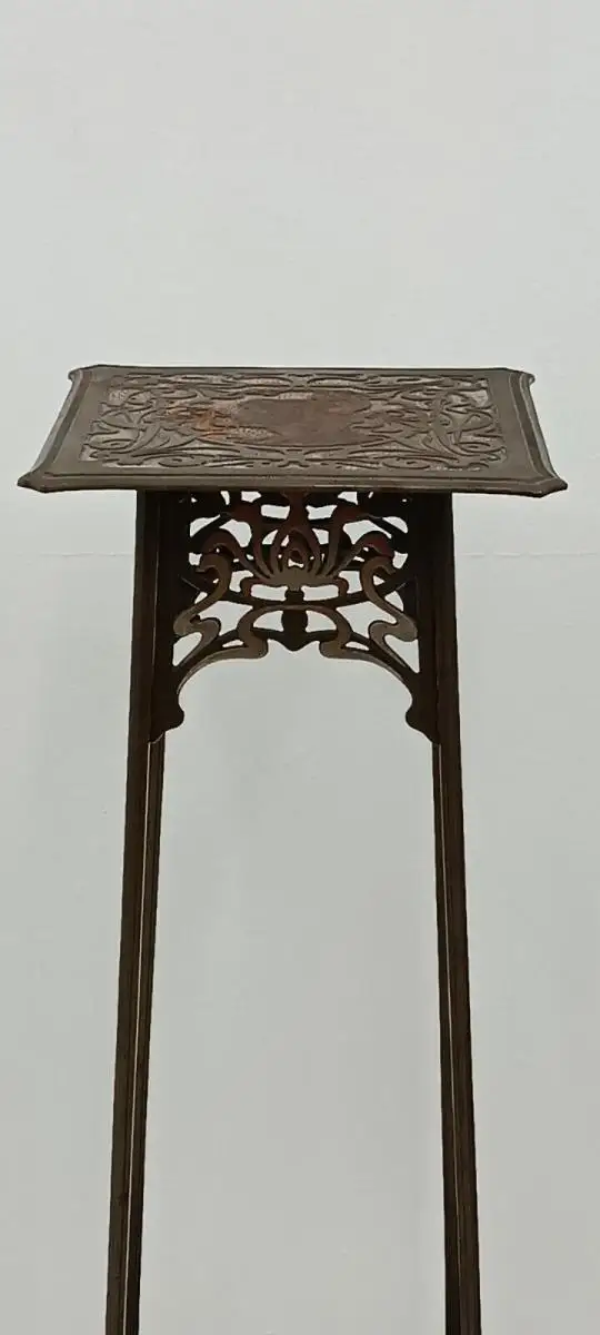 7301-ORIGINAL Jugendstil Blumensäule-Blumensäule-Jugendstil-Blumentisch-Messing- 3
