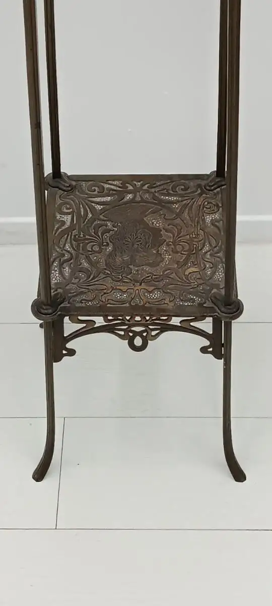 7301-ORIGINAL Jugendstil Blumensäule-Blumensäule-Jugendstil-Blumentisch-Messing- 8
