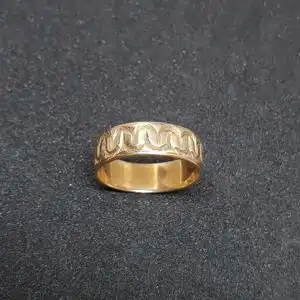 Goldring mit Muster aus 14 Karat Echtgold ( 585er )