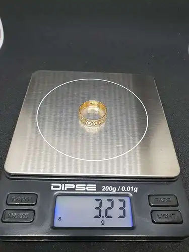 Goldring mit Muster aus 14 Karat Echtgold ( 585er )