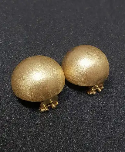 Goldene Ohrclips Ohrringe aus 14 Karat Echtgold ( 585er )