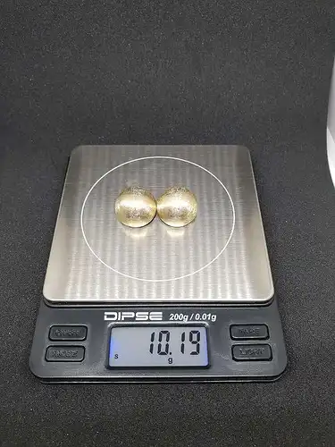 Goldene Ohrclips Ohrringe aus 14 Karat Echtgold (585er)