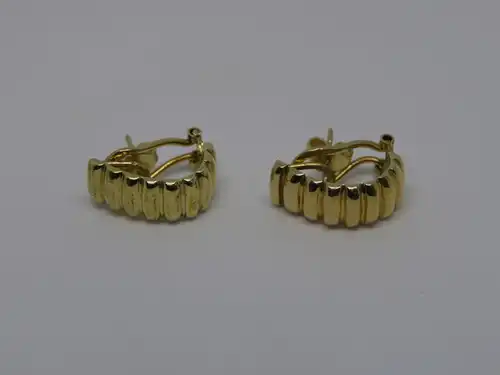 Ohrringe-585 Echtgold-14 Karat-Gelbgold-Ohrstecker-