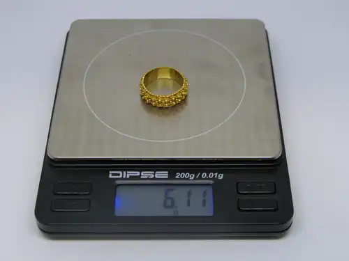 Goldring-750 Echtgold-Gelbgold-18 Karat-Ring-Gold-