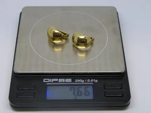 Ohrklips-Ohrringe-585 Echtgold-14 Karat-Gelbgold-Ohrstecker-