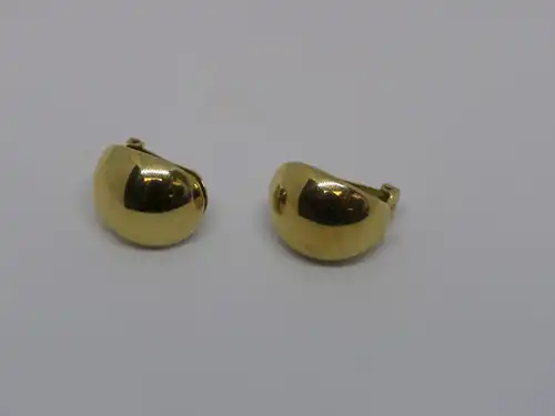 Ohrklips-Ohrringe-585 Echtgold-14 Karat-Gelbgold-Ohrstecker-