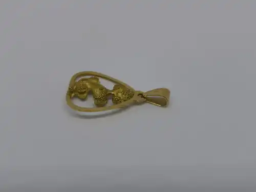 Kettenanhänger-Pudel-Motiv-585 Echtgold-14 Karat-Anhänger-Gelbgold-Gold-