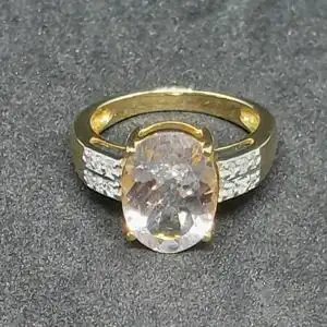 Goldring - Ring - 14 Karat - 585 Echtgold - Ring mit Citrin Stein