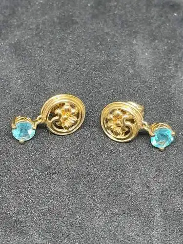 Goldohrstecker mit Zirkonia - 9 Karat - Gelbgold - Ohrstecker - 375 Echtgold