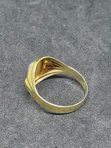 Goldring mit Lapis - 14 Karat - Ring - 585 Echtgold