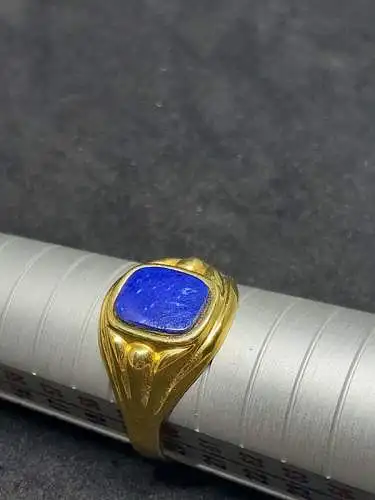 Goldring mit Lapis - 14 Karat - Ring - 585 Echtgold