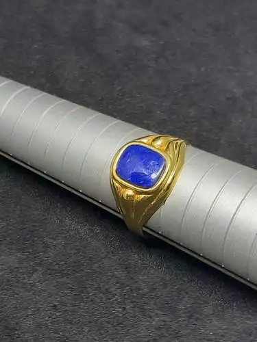 Goldring mit Lapis - 14 Karat - Ring - 585 Echtgold