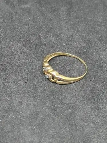 Goldring mit einem Diamanten - 14 Karat - 585 Echtgold - Ring