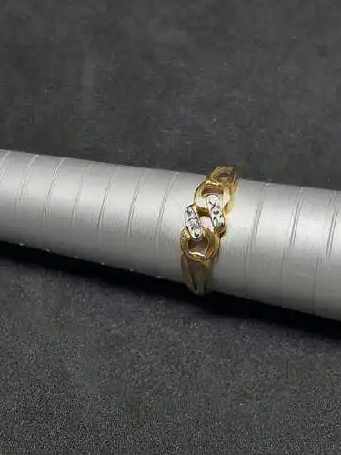 Goldring mit einem Diamanten - 14 Karat - 585 Echtgold - Ring