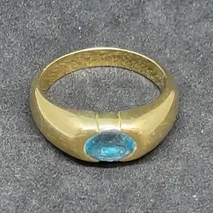 Goldring mit Topas - 14 Karat - Gelbgold - 585 Echtgold - Ring