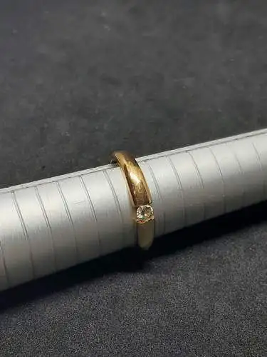 Goldring mit Brillanten - 14 Karat - 585 Echtgold - Ring - Goldring