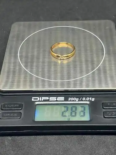 Goldring mit Brillanten - 14 Karat - 585 Echtgold - Ring - Goldring