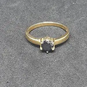 Goldring mit einem Diamanten - 14 Karat - 585 Echtgold - Ring - Goldring