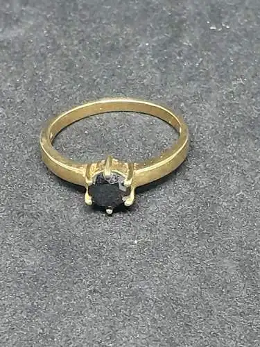 Goldring mit einem Diamanten - 14 Karat - 585 Echtgold - Ring - Goldring