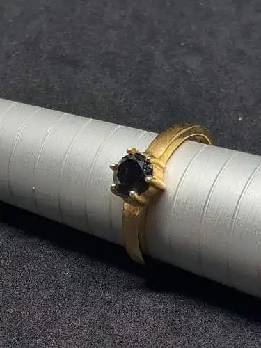 Goldring mit einem Diamanten - 14 Karat - 585 Echtgold - Ring - Goldring