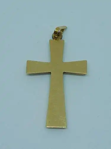 Kettenanhänger-Kreuz-585 Echtgold-14 Karat-Anhänger-Gelbgold-Gold-