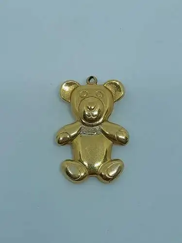 Kettenanhänger-Anhänger-585 Echtgold-14 Karat-Gelbgold-Teddybär-