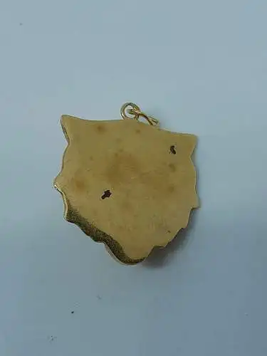 Kettenanhänger-14 Karat-585 Echtgold-Gelbgold-Anhänger-Löwen-Motiv-