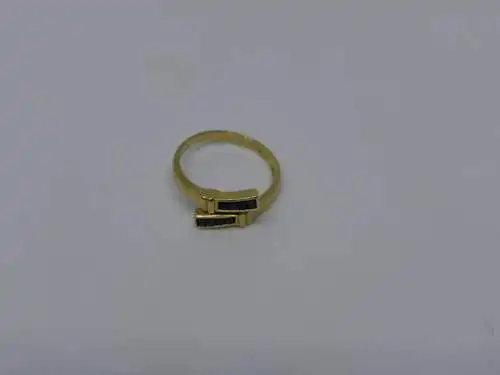 Ring-Saphir-14 Karat-Goldring-585 Echtgold-Gelbgold-